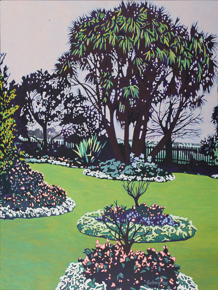 Bangalow Backyard - Landscape artwork painted by Solveig
